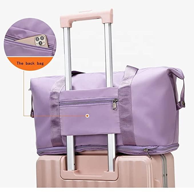 ByeArrow Nylon 22 Cms Travel Duffle(Foldable Travel Duffle_lavender)