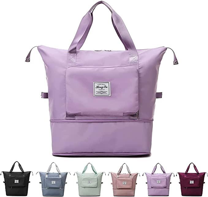 ByeArrow Nylon 22 Cms Travel Duffle(Foldable Travel Duffle_lavender)