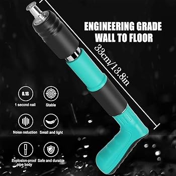 ByeArrow 4 Speed Adjustable Manual Steel Concrete Nail Gun Tool